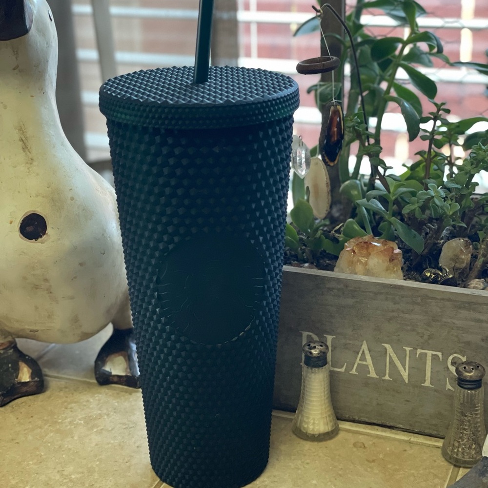 Hunter Green Rubber Studded Venti Tumbler NEW